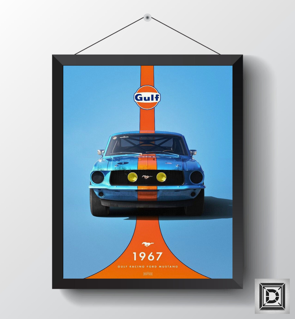 Mustang Gulf 1967 : Poster Frame