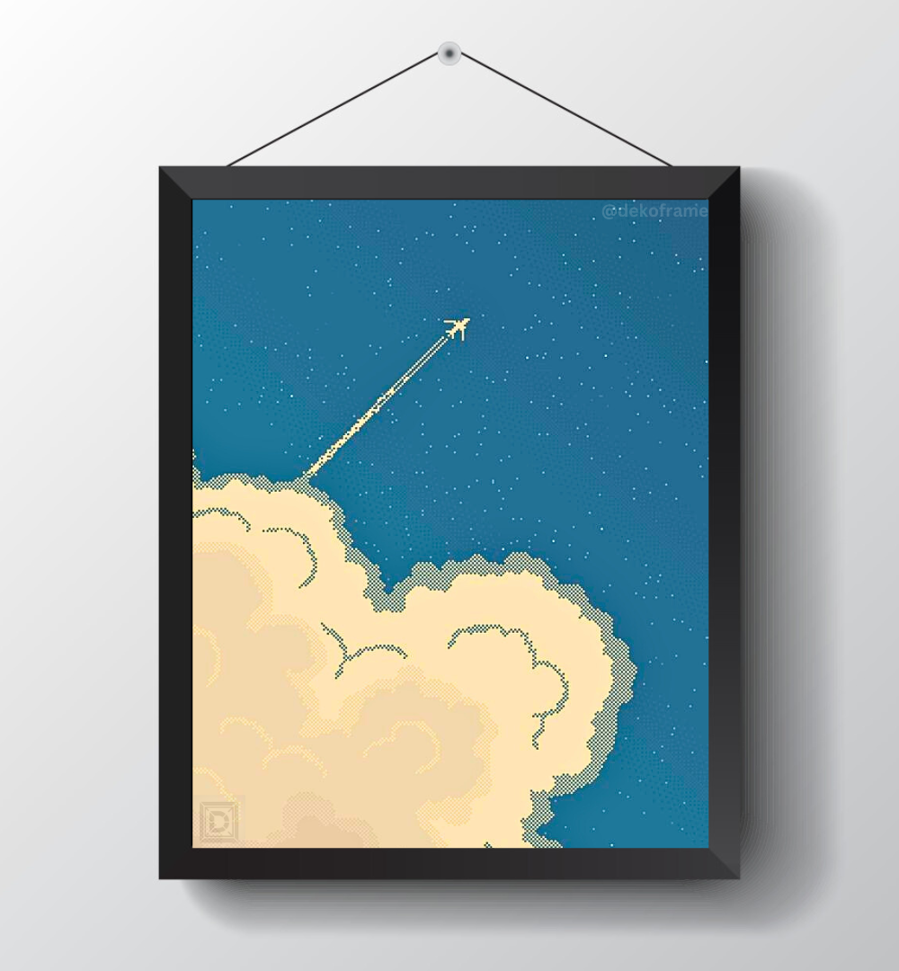 Cloudy Airline : Poster Frame