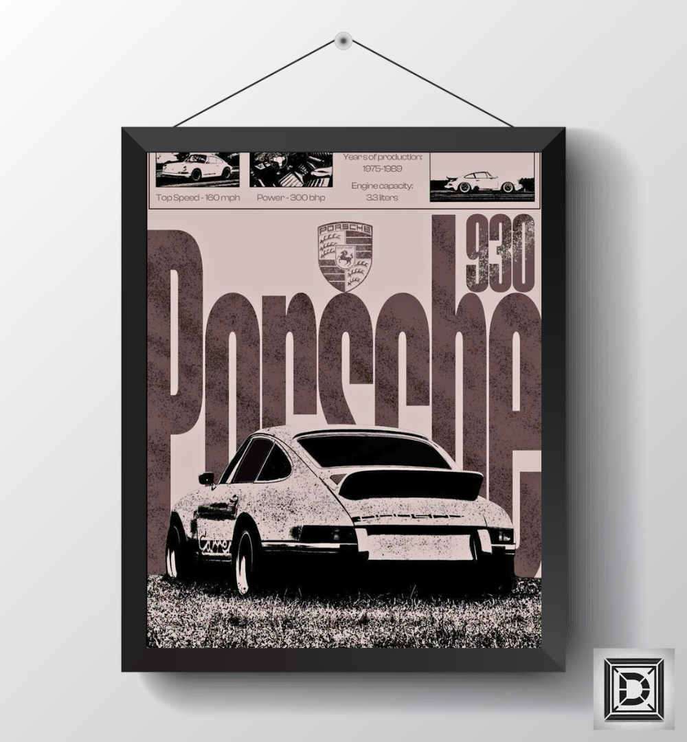 Porsche 930 : Poster Frame