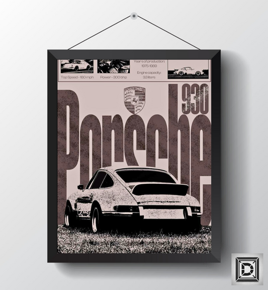 Porsche 930 : Poster Frame