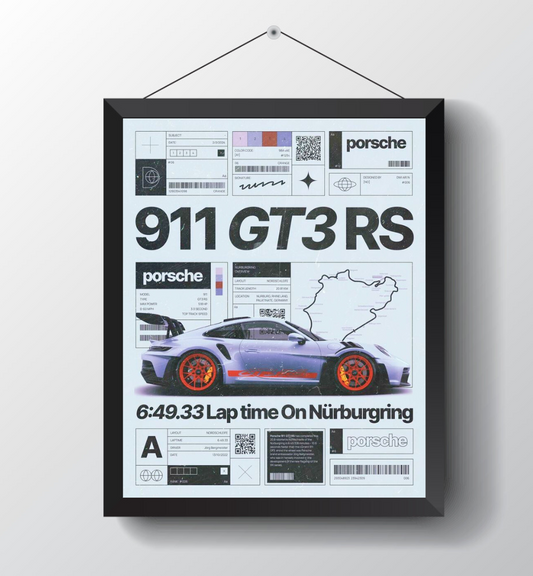 Porsche 911 GT3 RS : Poster Frame