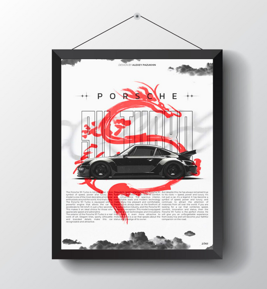 Porsche 911 Turbo : Poster Frame