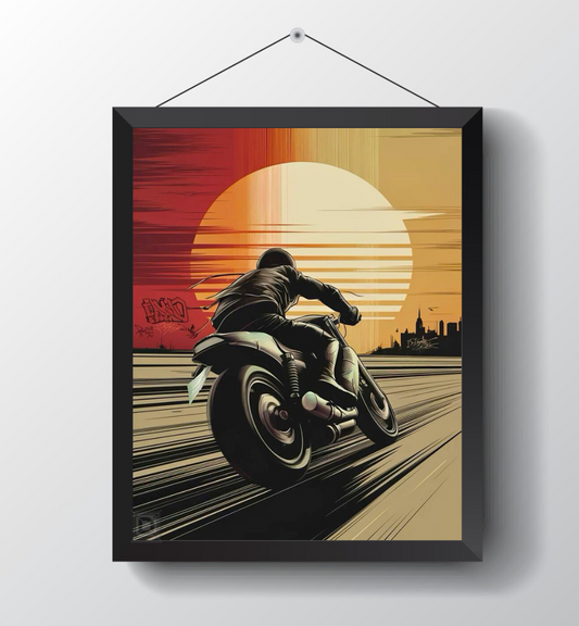 Sunset Ride : Poster Frame