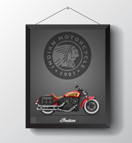 Indian Harley Dividson 1901 : Poster Frame